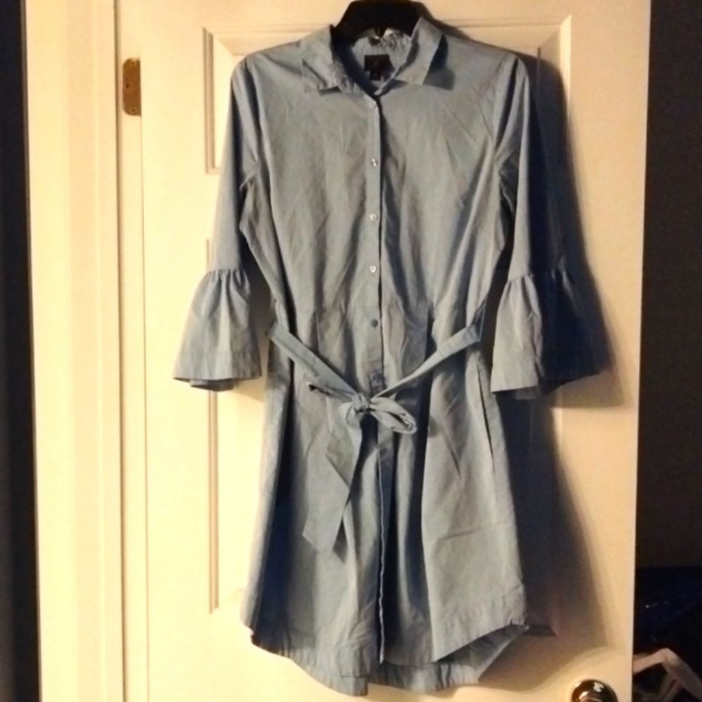 Stretch denim look, chambray dress
